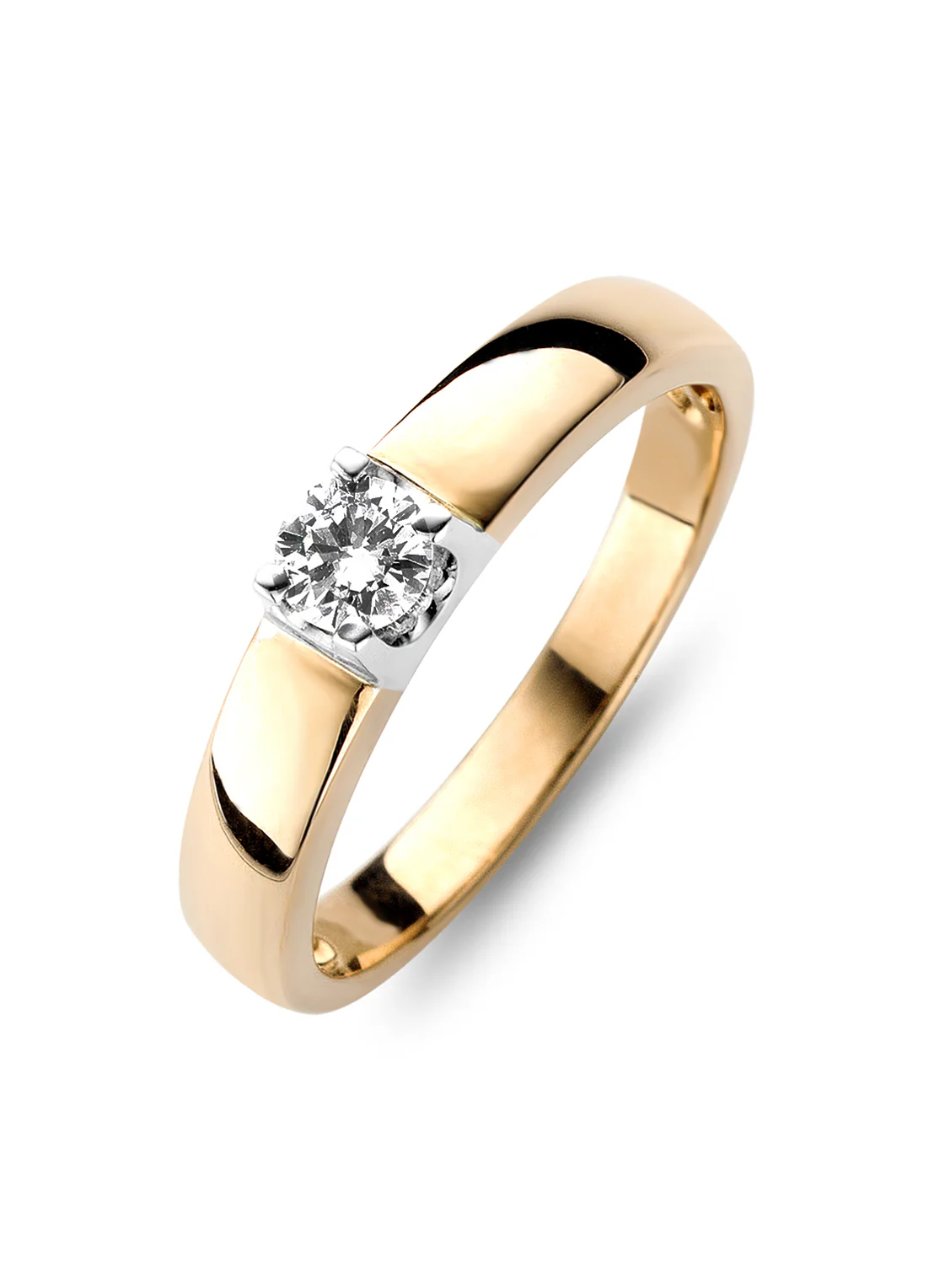 Roségouden solitairring, 0.60 ct diamant, Groeibriljant
