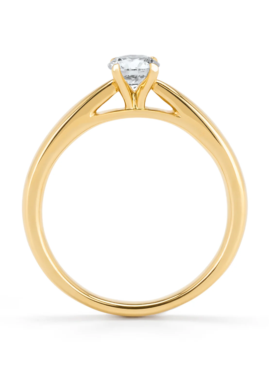 Geelgouden ring, 0.40 ct diamant, Perfect Match - Image 4