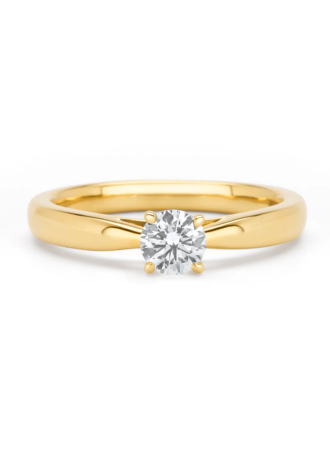 Geelgouden ring, 0.40 ct diamant, Perfect Match - Image 3