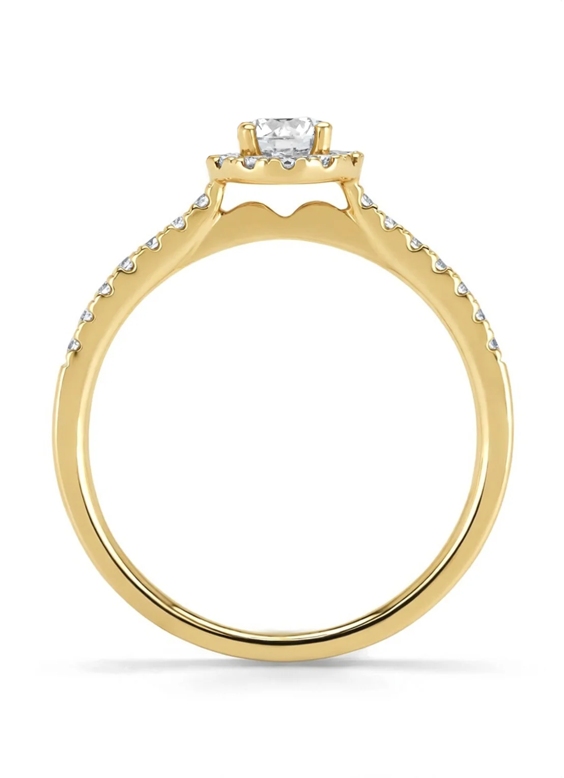 Geelgouden ring, 0.50 ct diamant, Perfect Match - Image 4