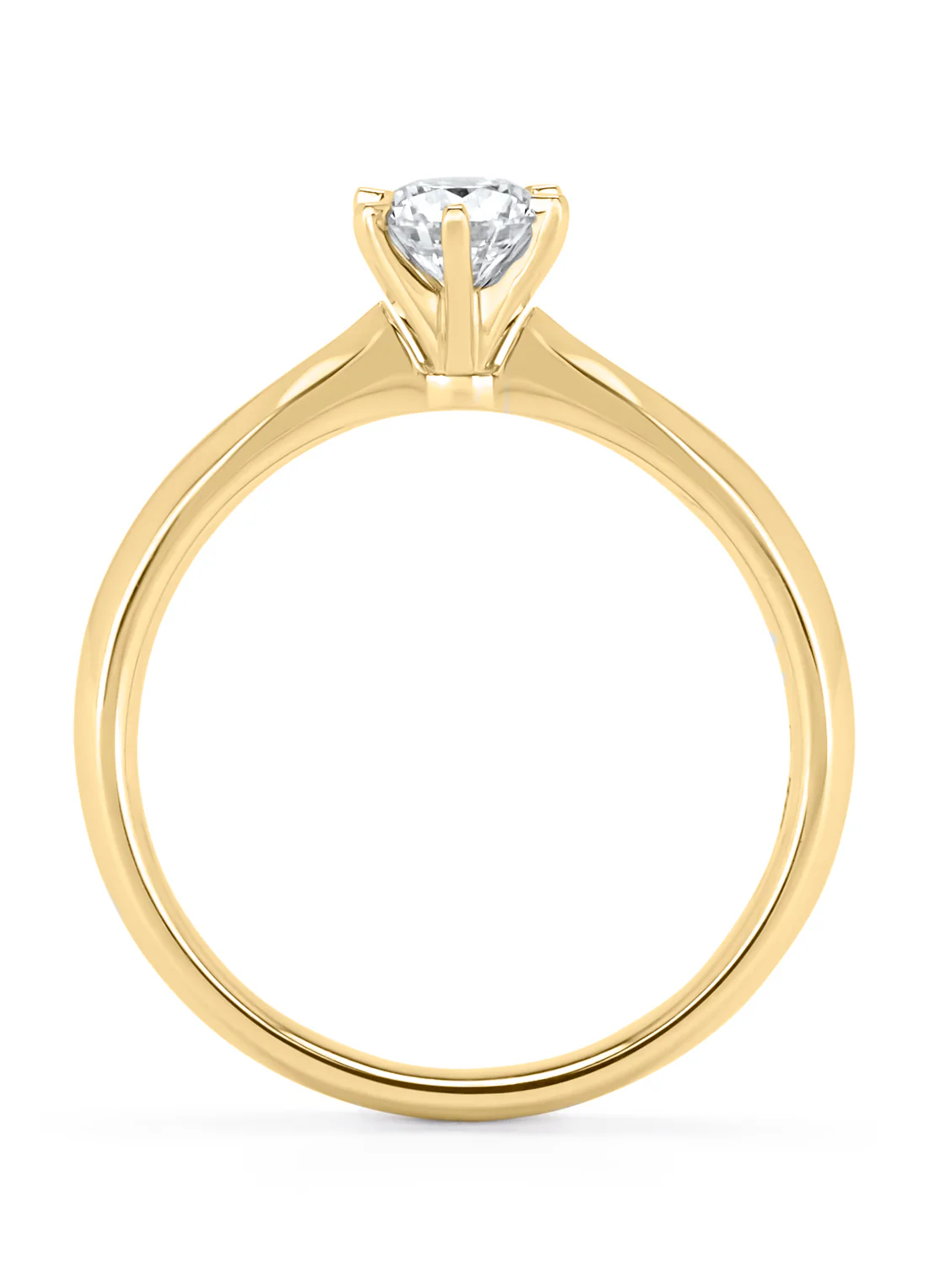 Geelgouden ring, 0.40 ct diamant, Perfect Match - Image 5