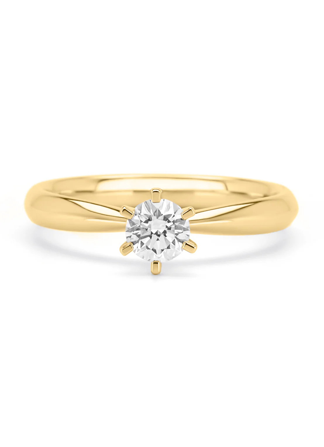 Geelgouden ring, 0.40 ct diamant, Perfect Match - Image 3