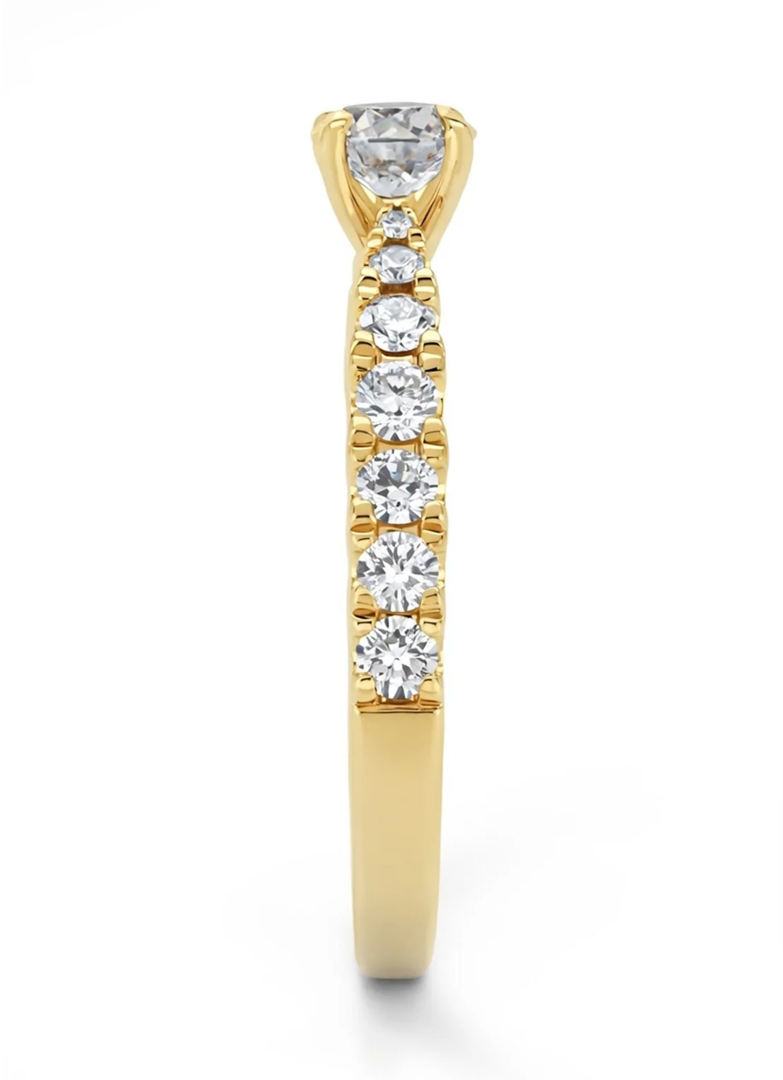 Geelgouden ring, 0.87 ct diamant, Perfect Match - Image 6