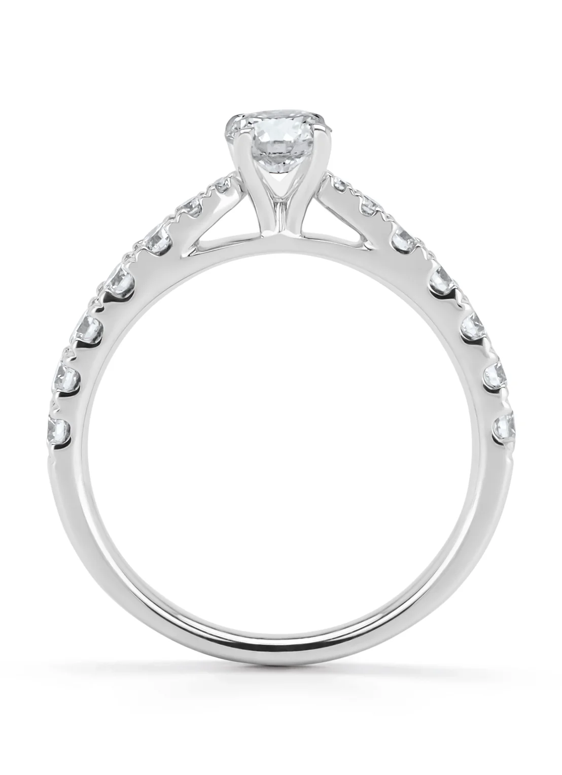 Witgouden ring, 0.87 ct diamant, Perfect Match - Image 5