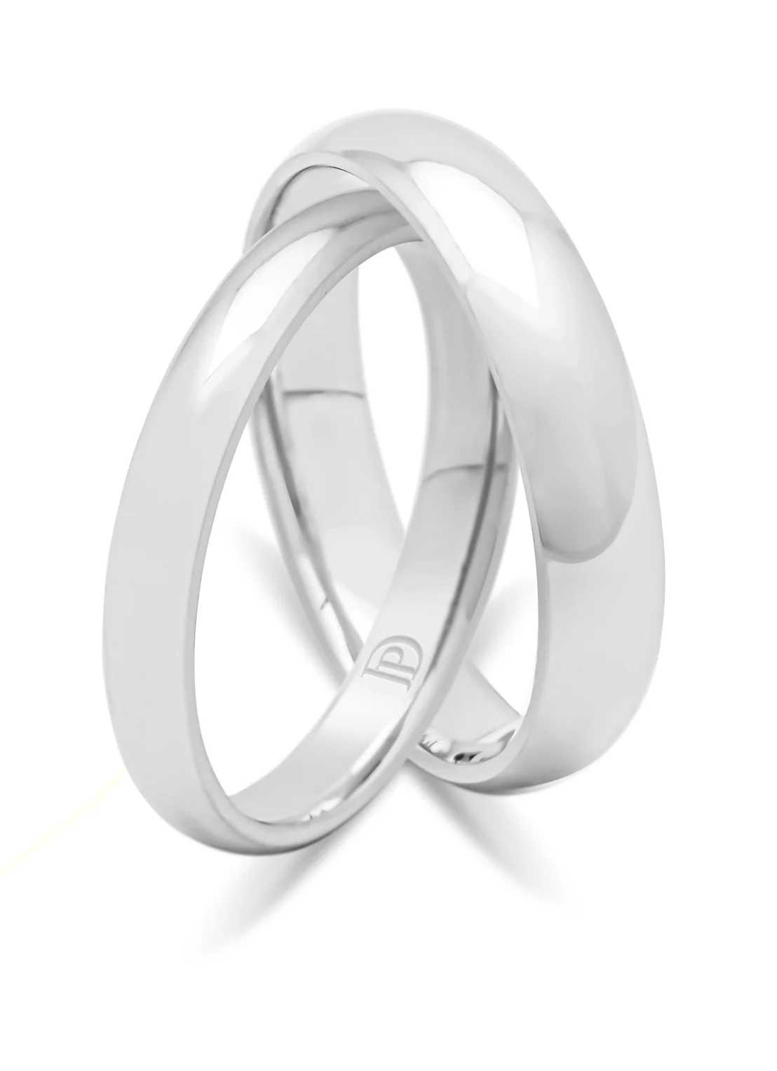 Witgouden 14 kt trouwring, Wedding - Image 3