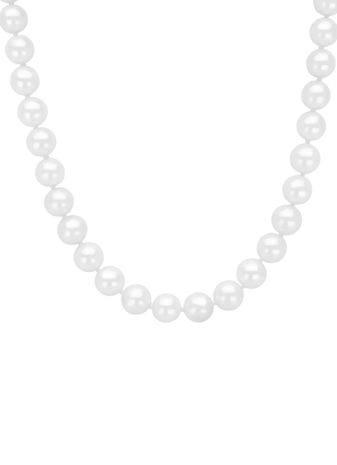Witgouden parelketting Rivièra 45 cm - Image 4