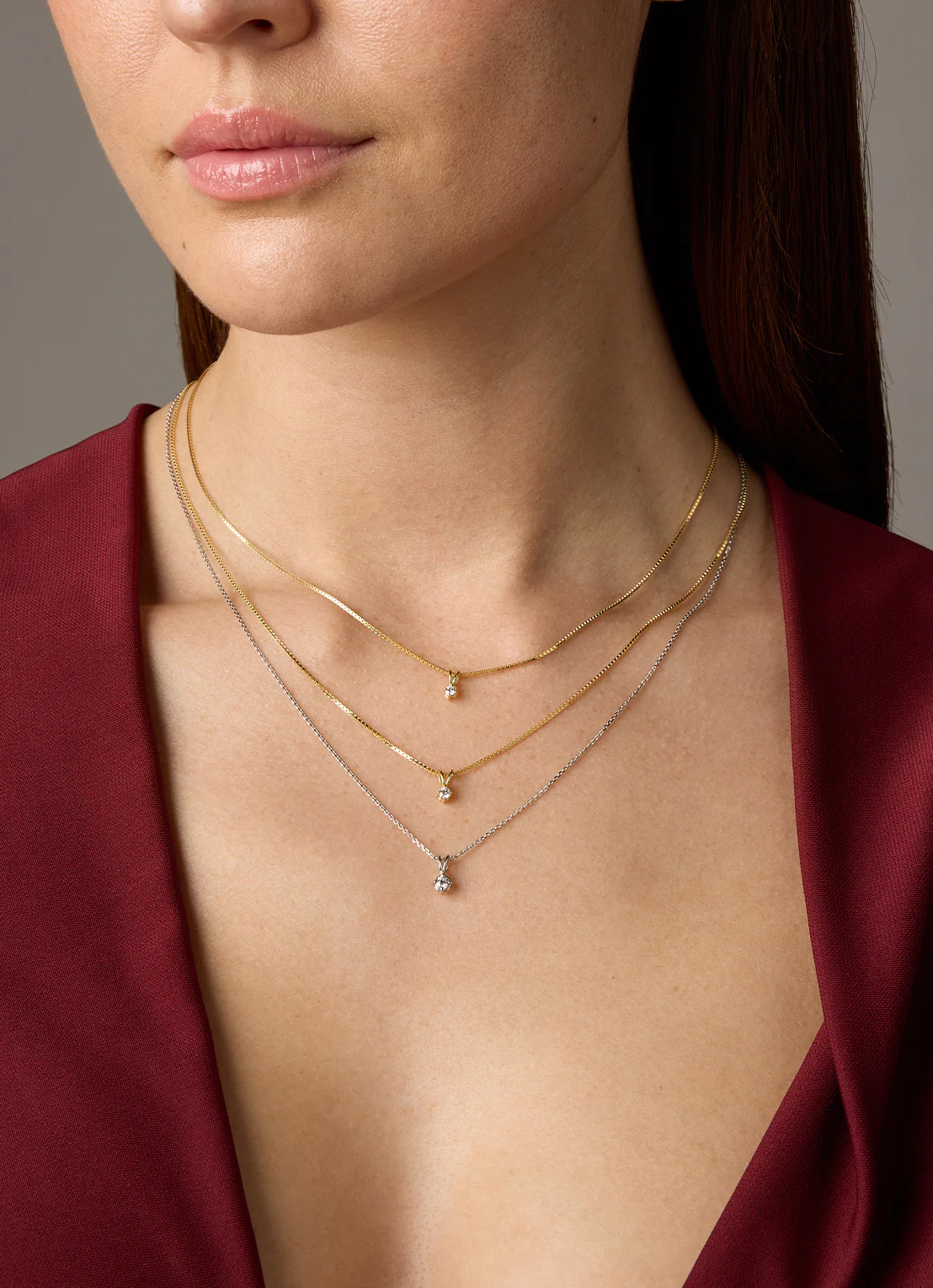 Witgouden hanger, 0.09 ct diamant, Groeibriljant - Image 3