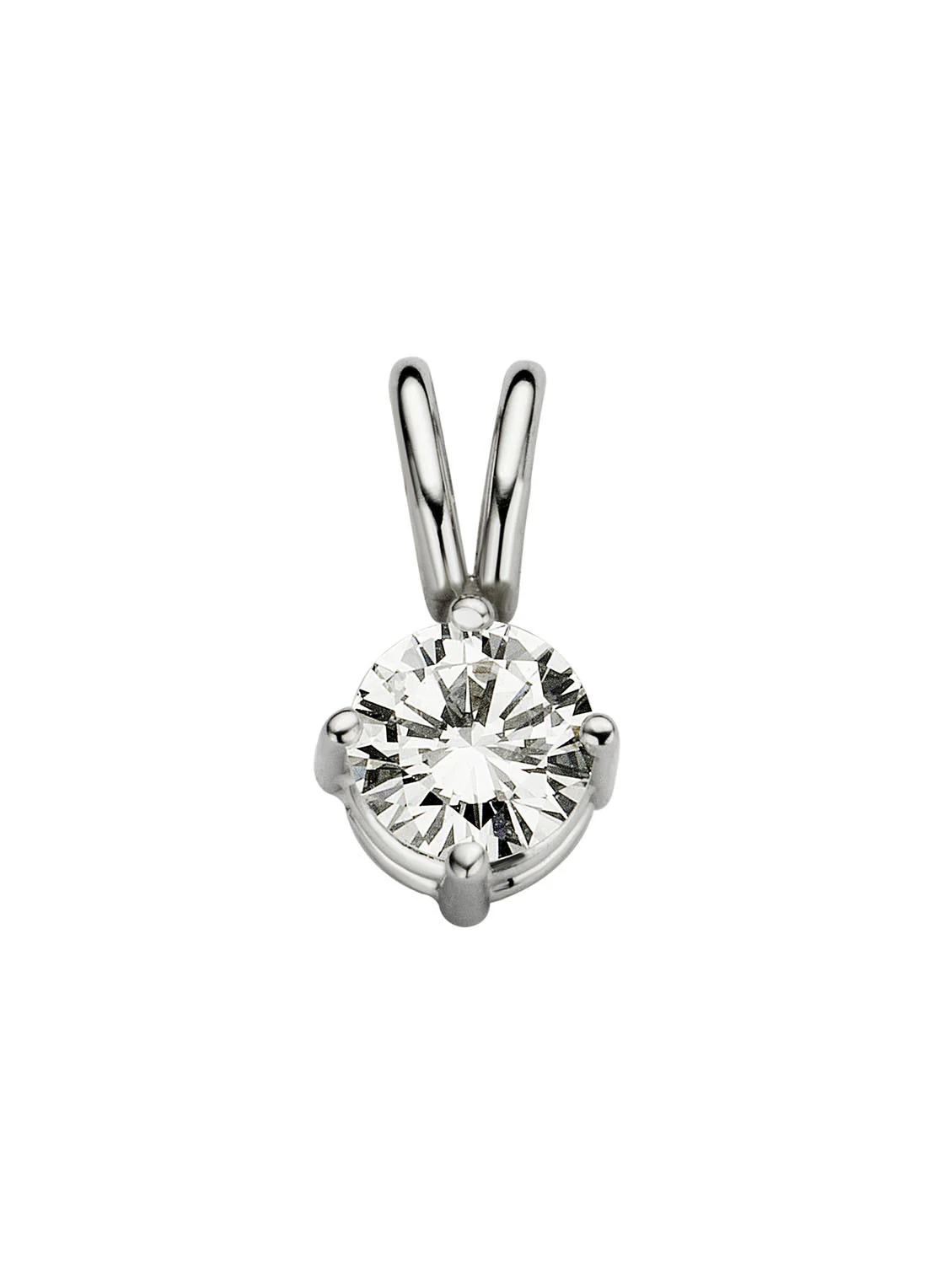 Witgouden hanger, 0.23 ct diamant, Groeibriljant