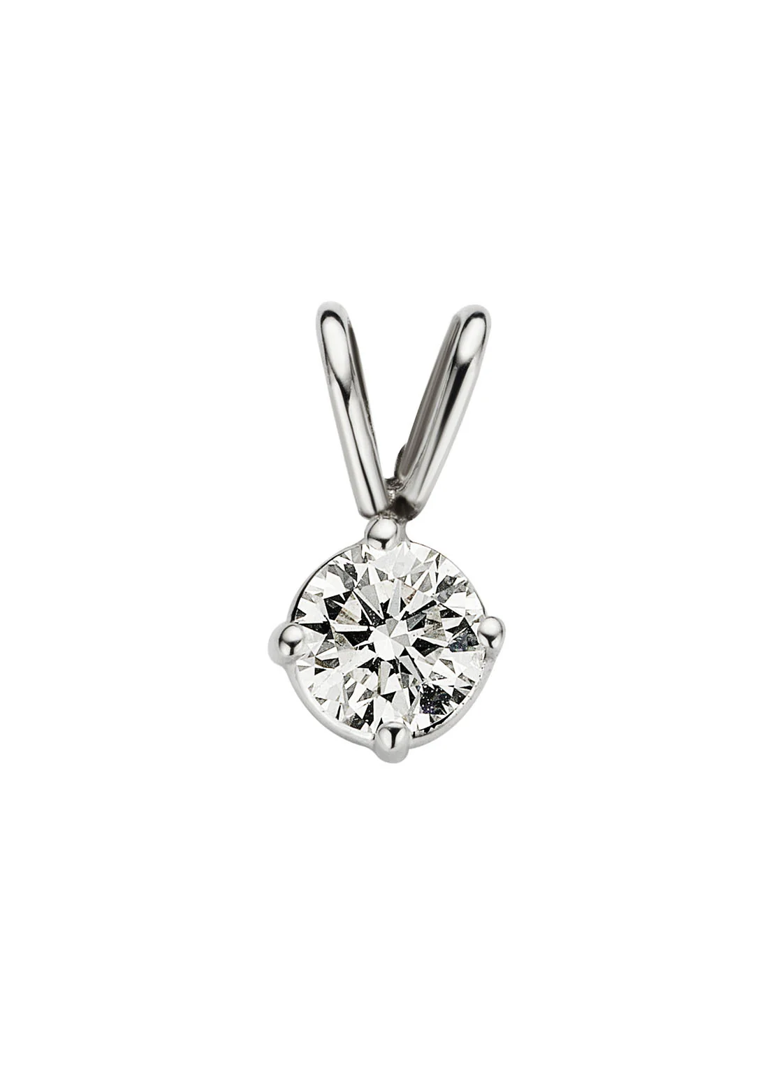 Witgouden hanger, 0.30 ct diamant, Groeibriljant