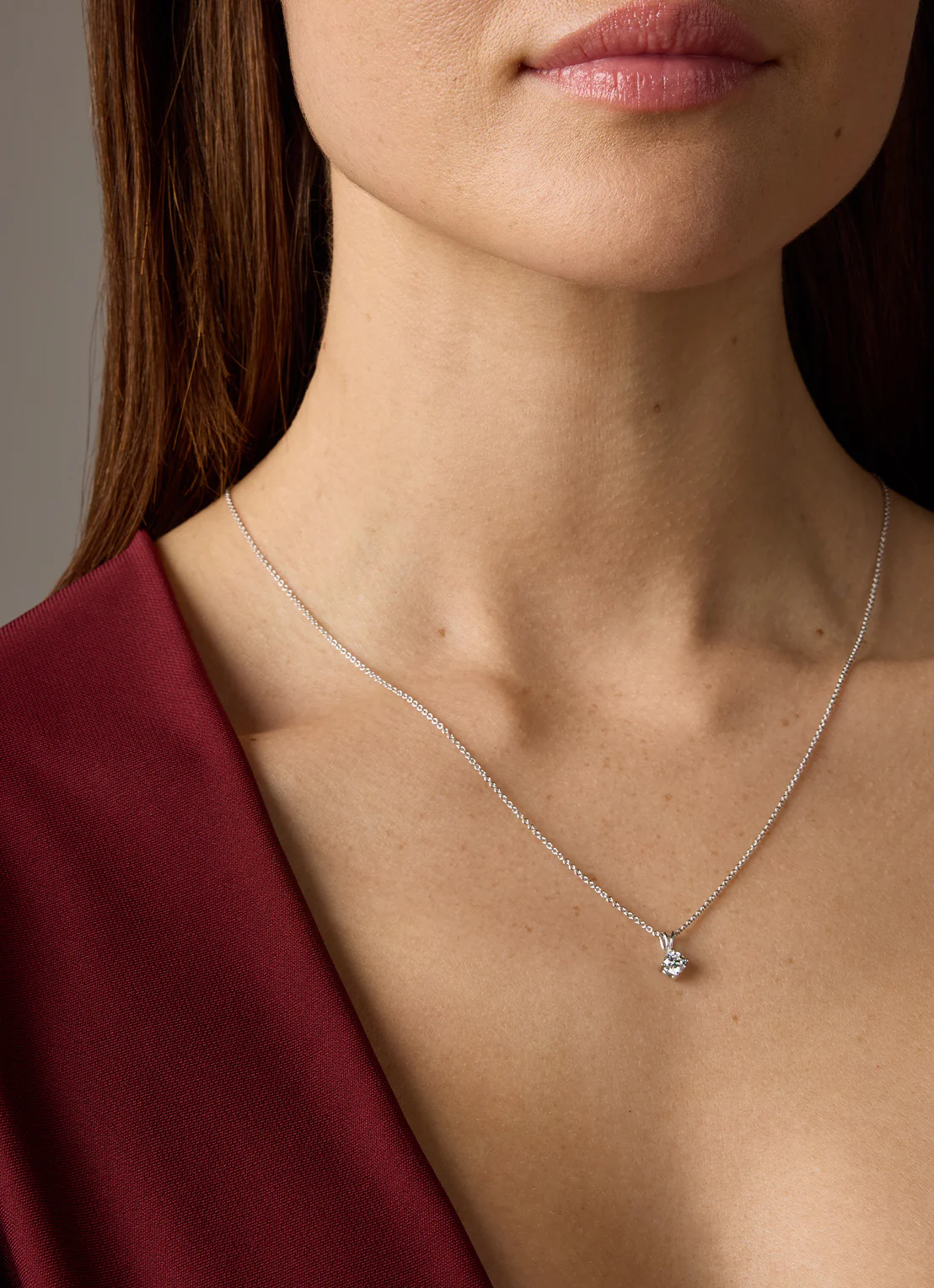 Witgouden hanger, 0.35 ct diamant, Groeibriljant - Image 2