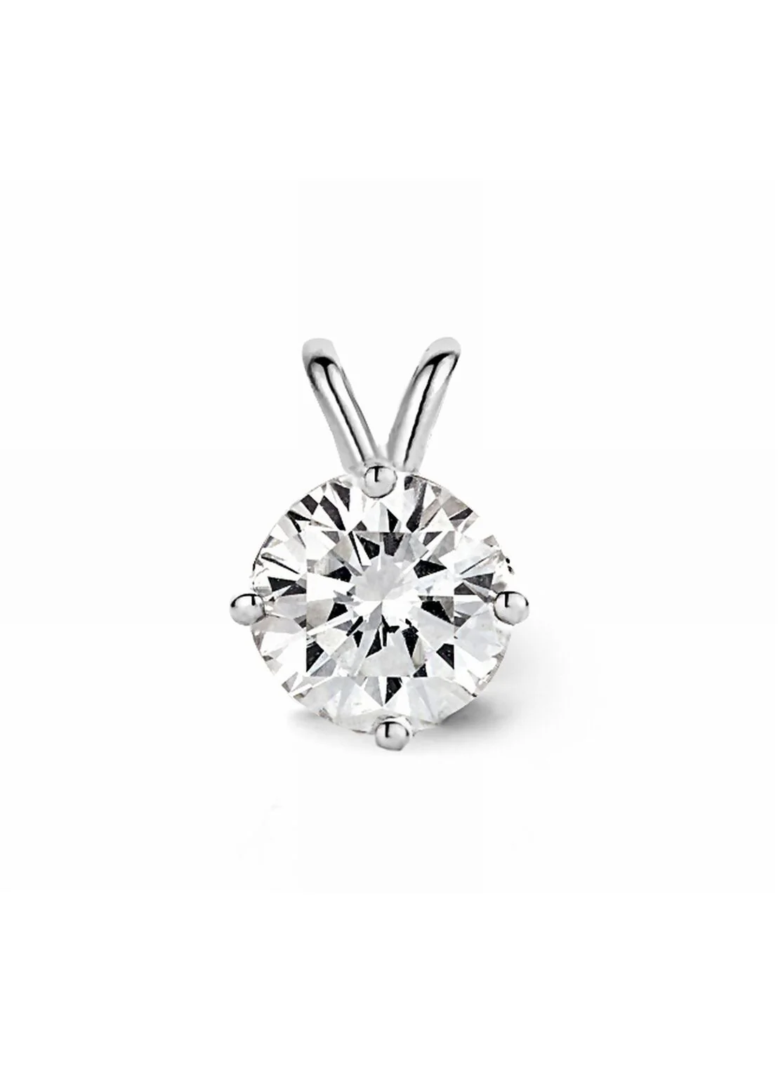 Witgouden hanger, 0.60 ct diamant, Groeibriljant