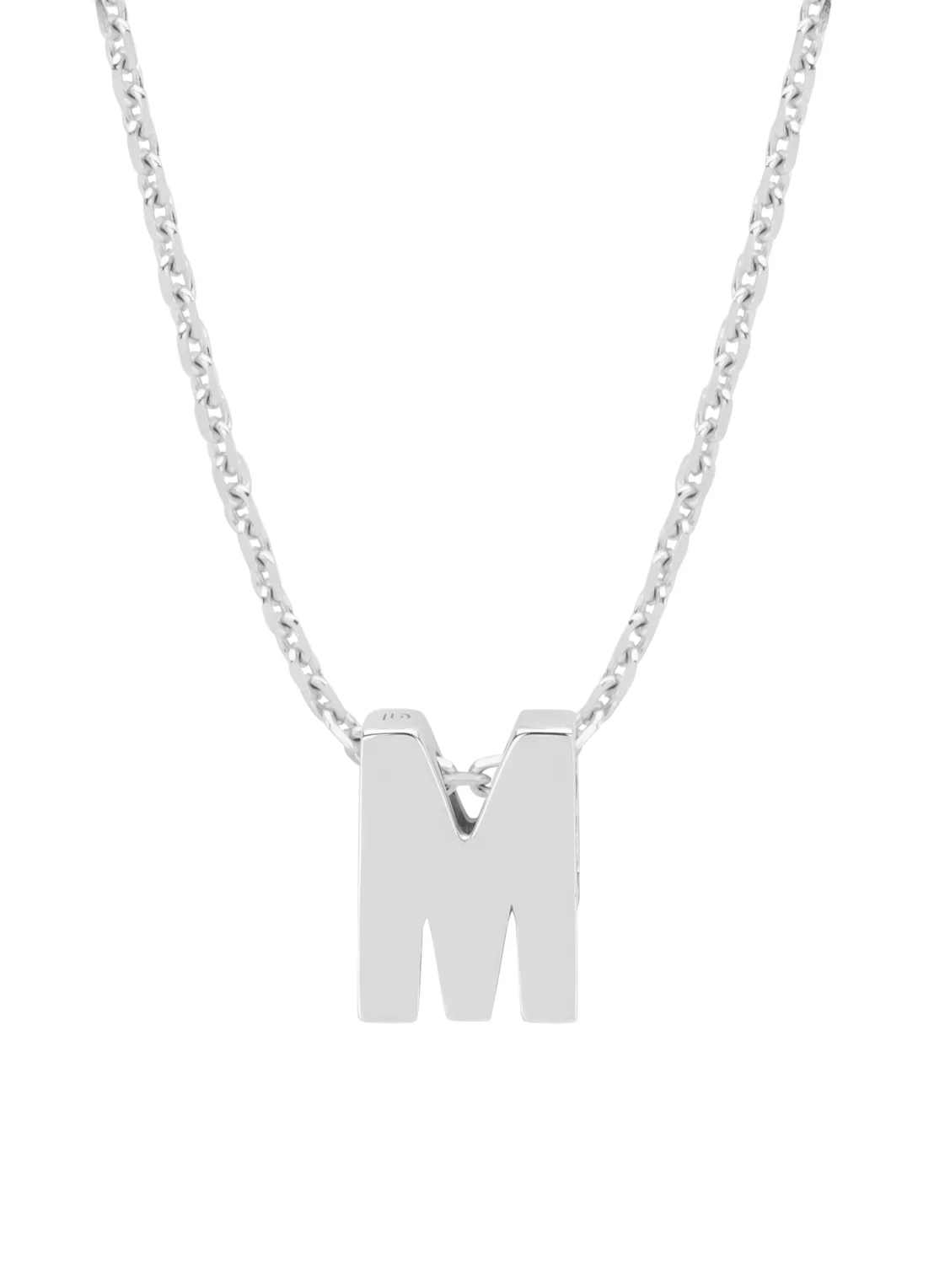 Witgouden hanger M, Alphabet