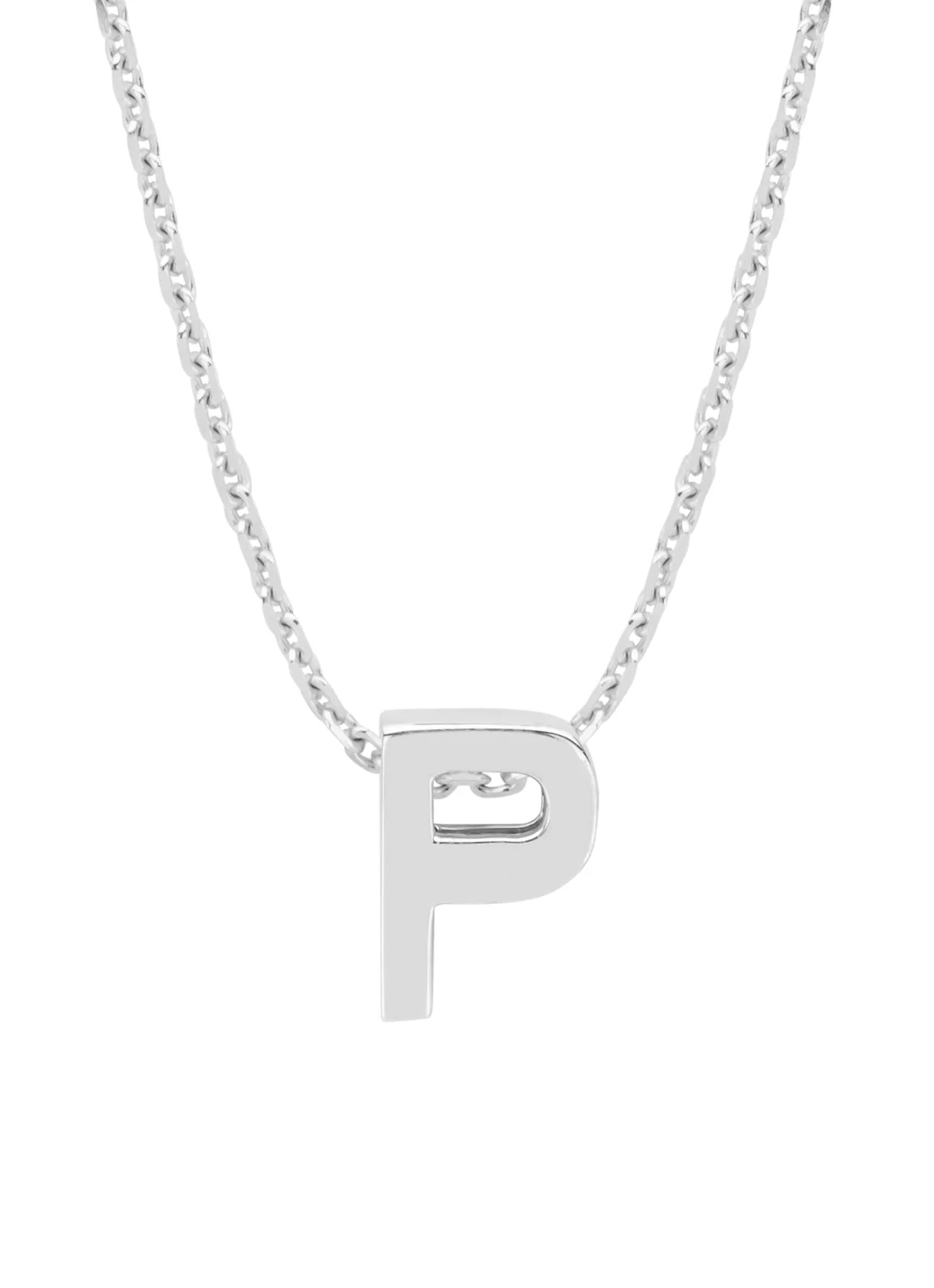Witgouden hanger P, Alphabet