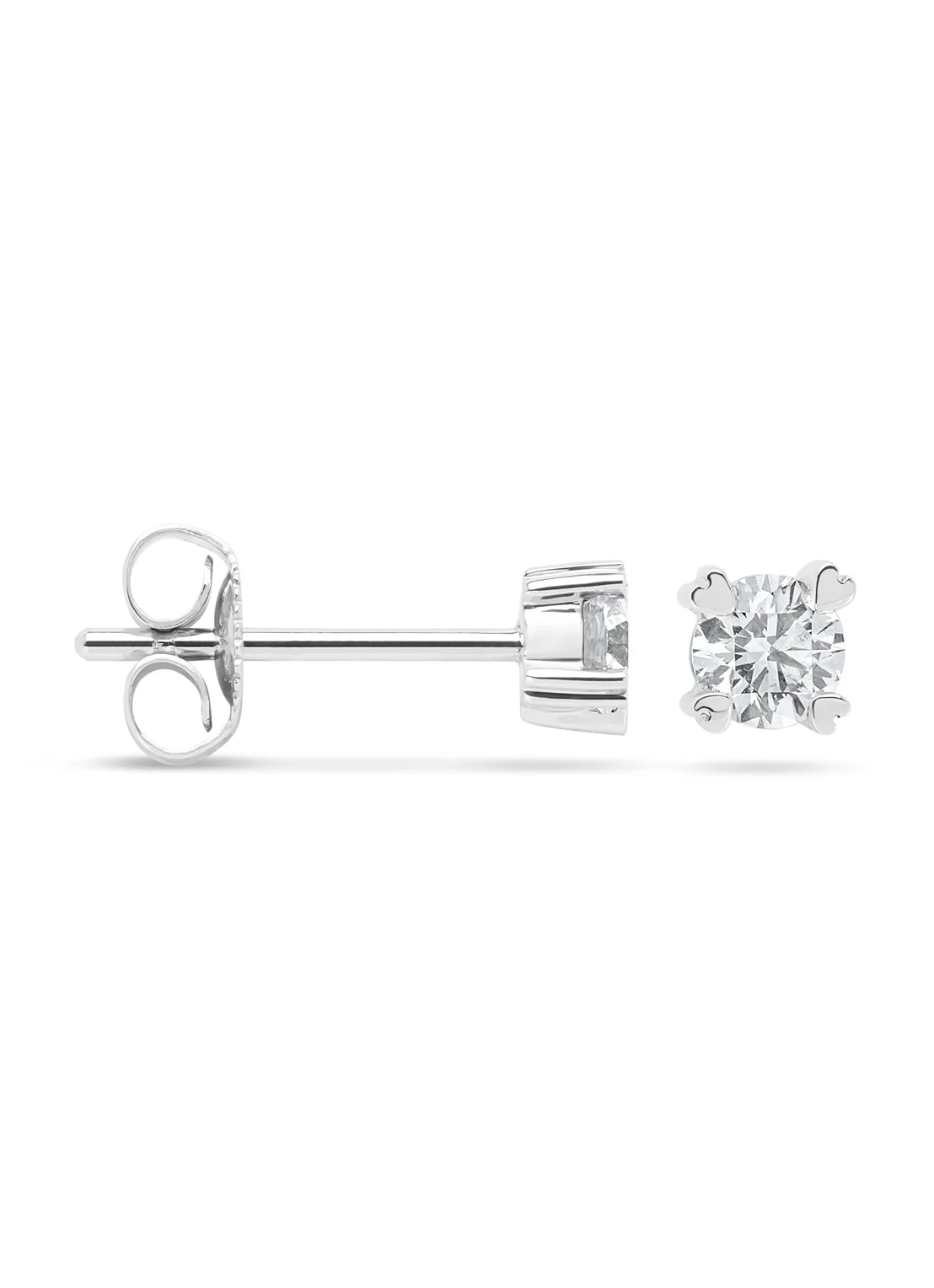 Witgouden oorsieraden, 0.36 ct diamant, Hearts & Arrows