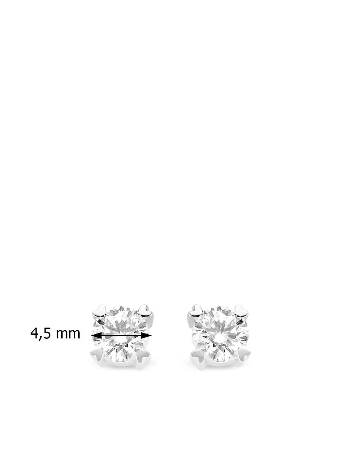 Witgouden oorsieraden, 0.36 ct diamant, Hearts & Arrows - Image 4
