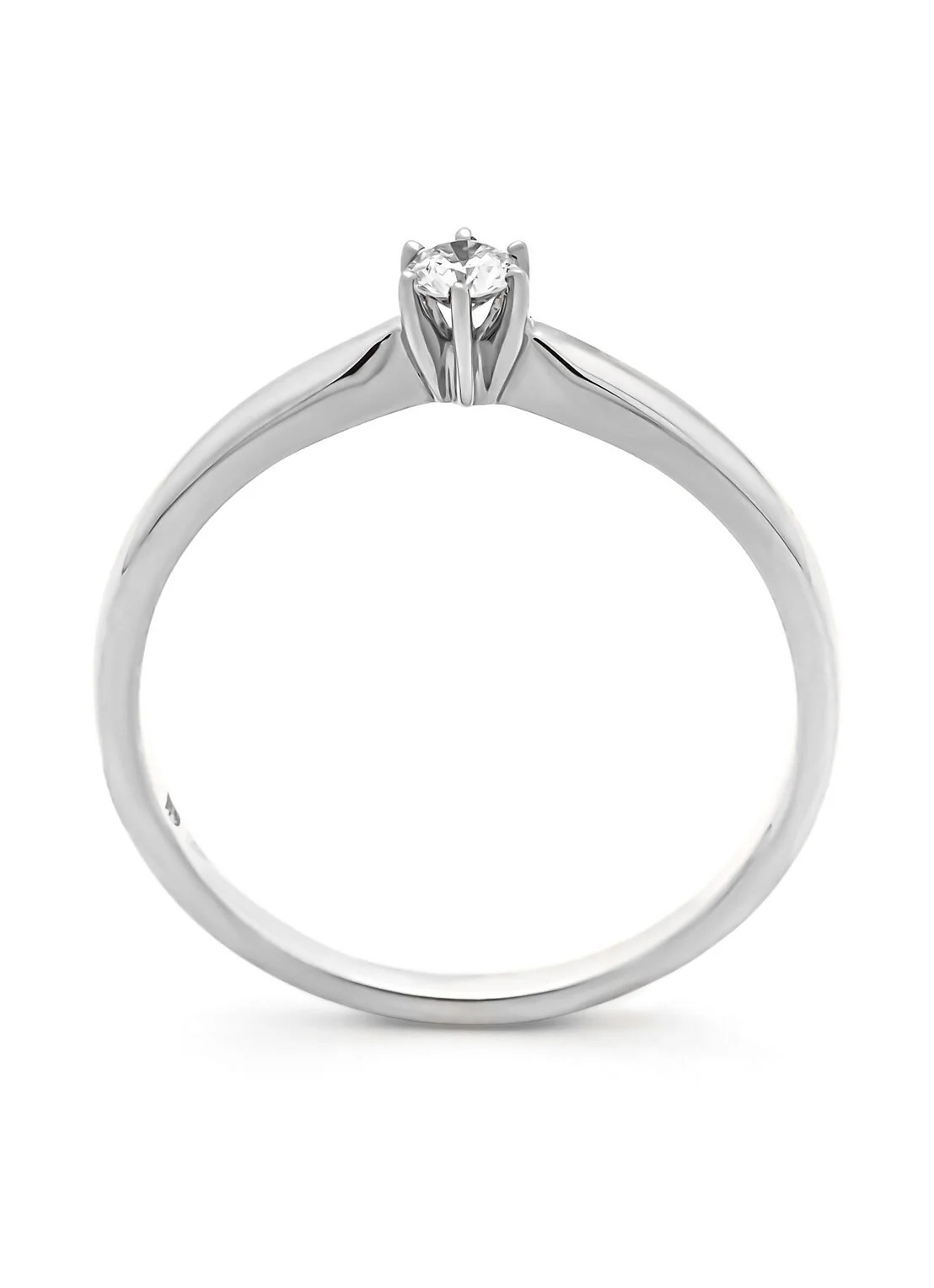 Witgouden ring, 0.10 ct diamant, Hearts & Arrows - Image 3