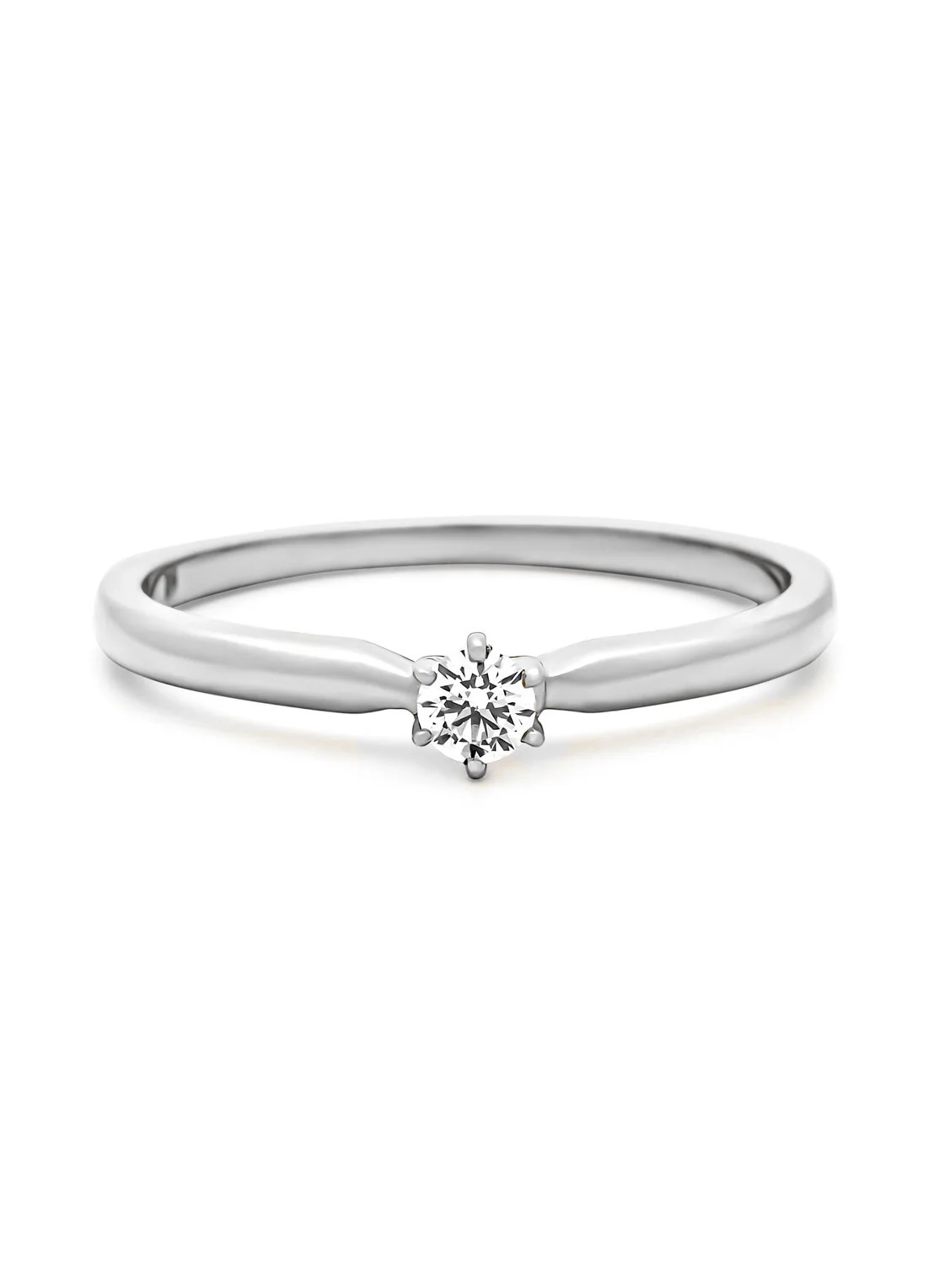 Witgouden ring, 0.10 ct diamant, Hearts & Arrows - Image 4