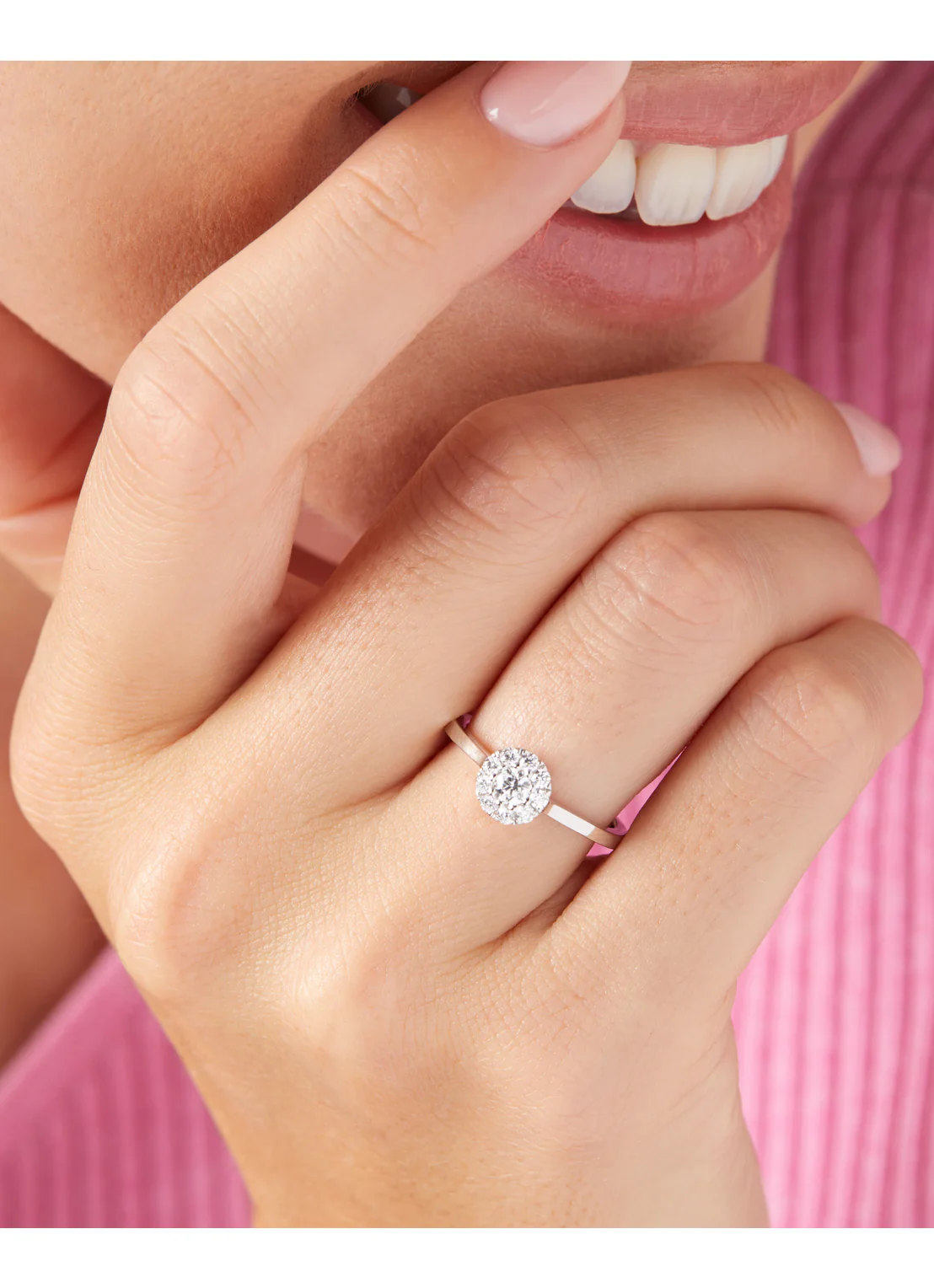 Witgouden ring, 0.30 ct diamant, Hearts & Arrows - Image 2