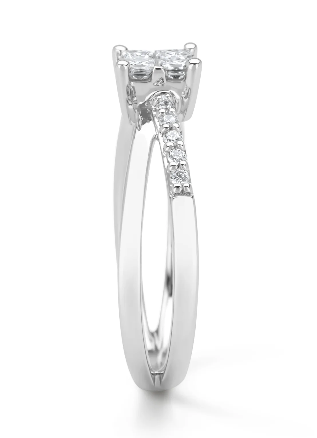 Witgouden ring, 0.31 ct diamant, Fourever - Image 2