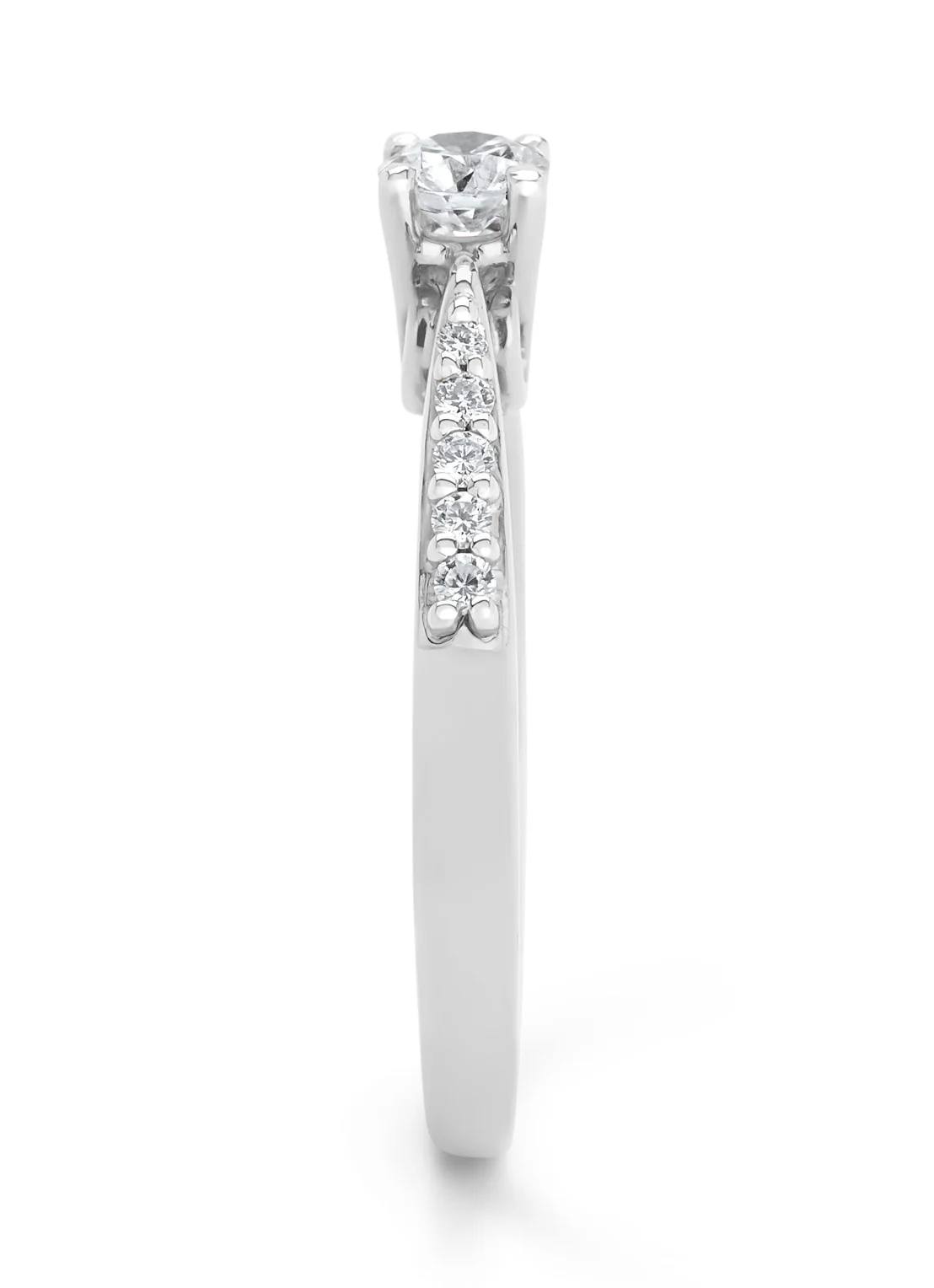 Witgouden ring, 0.35 ct diamant, Hearts & Arrows - Image 4