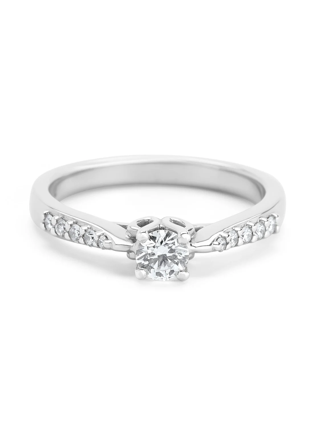 Witgouden ring, 0.35 ct diamant, Hearts & Arrows - Image 5