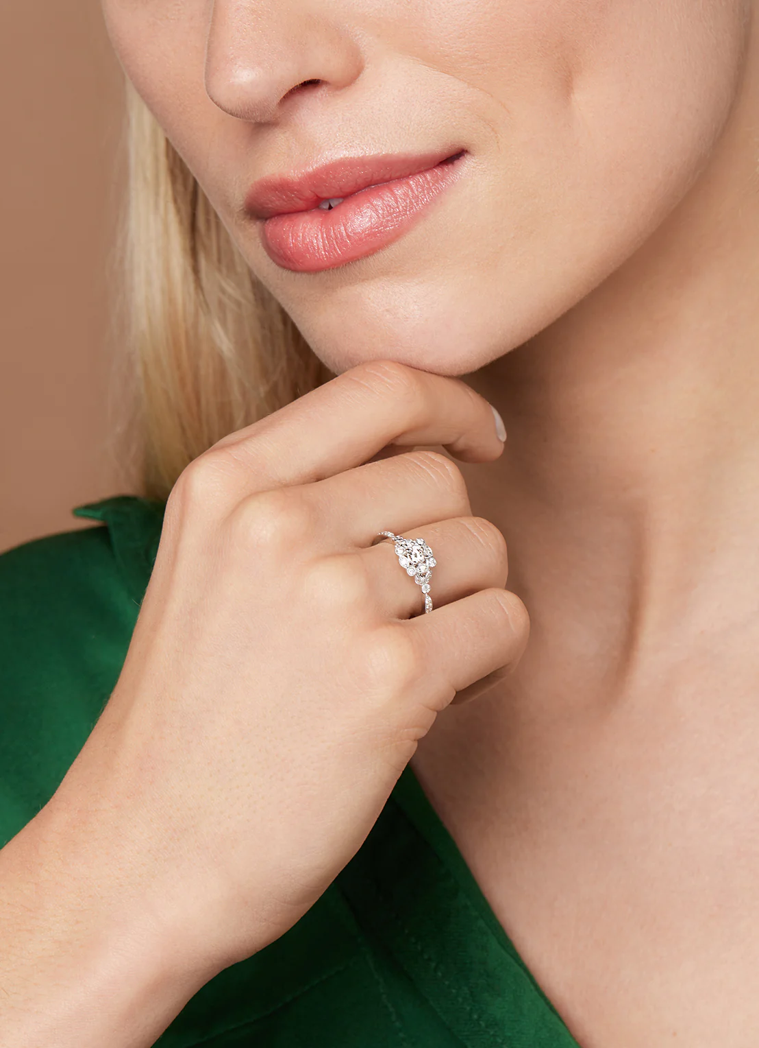 Witgouden ring, 0.37 ct diamant, Since 1904 - Image 3