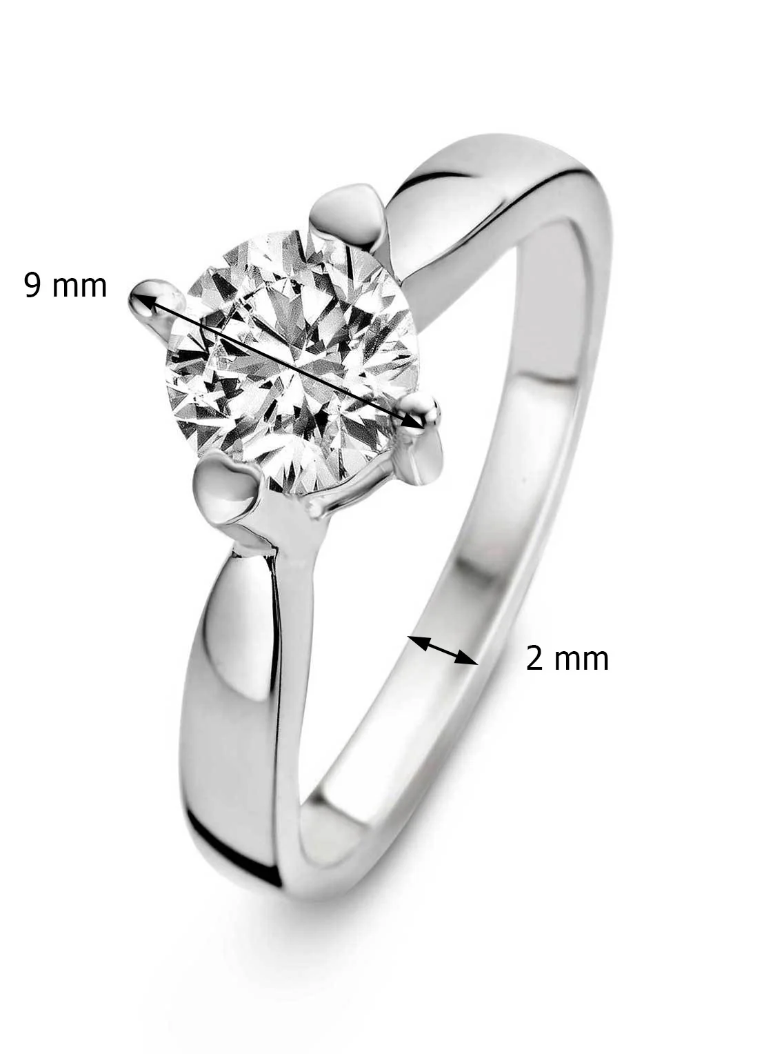 Witgouden ring, 0.50 ct diamant, Hearts & Arrows - Image 3