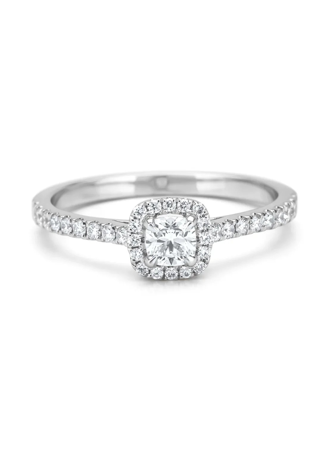 Witgouden ring, 0.51 ct diamant, Hearts & Arrows - Image 3