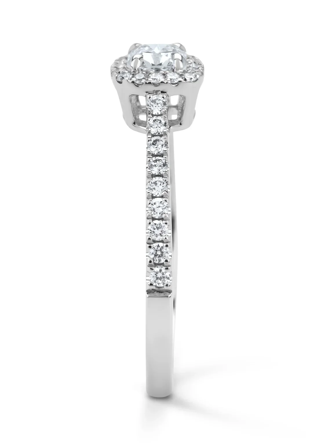 Witgouden ring, 0.51 ct diamant, Hearts & Arrows - Image 4