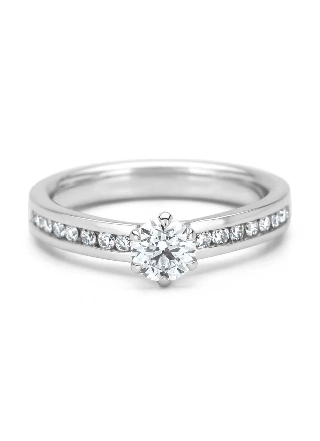 Witgouden ring, 0.72 ct diamant, Solitair - Image 3