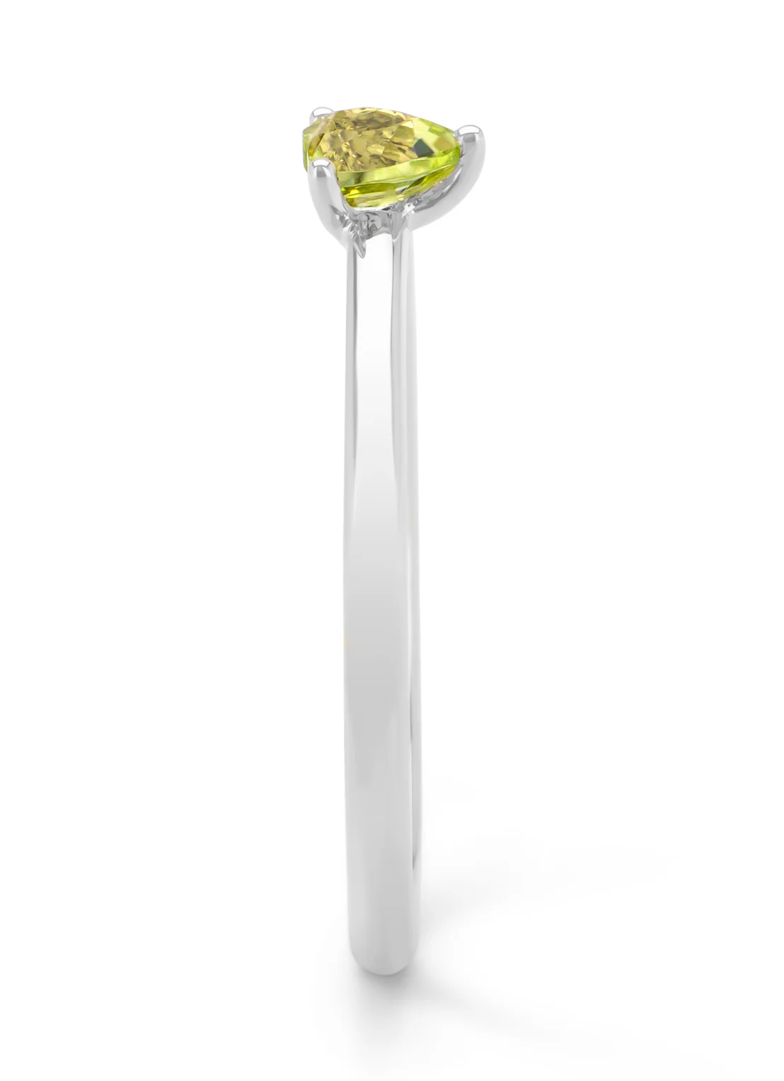 Witgouden ring, 0.26 ct peridoot, Joy - Image 3