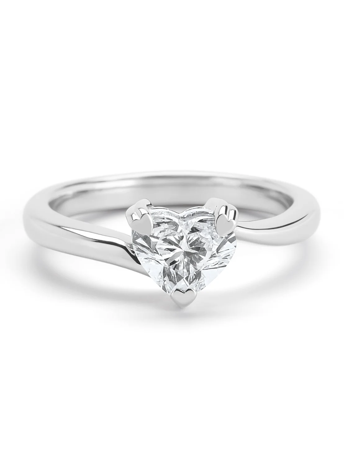 Witgouden ring, 1.01 ct diamant, Solitair - Image 3