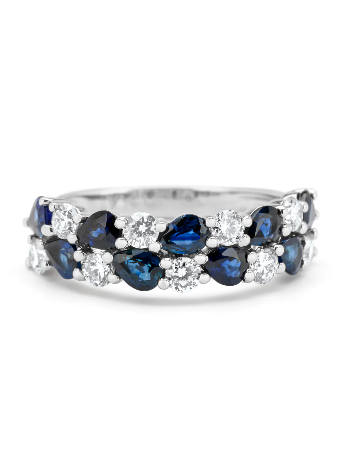 Witgouden ring, 1.65 ct blauwe saffier, Eden - Image 4