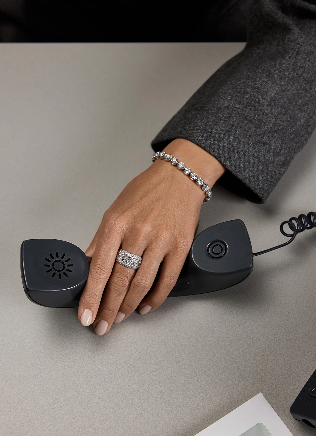 Witgouden ring, 3.28 ct diamant, Caviar - Image 3