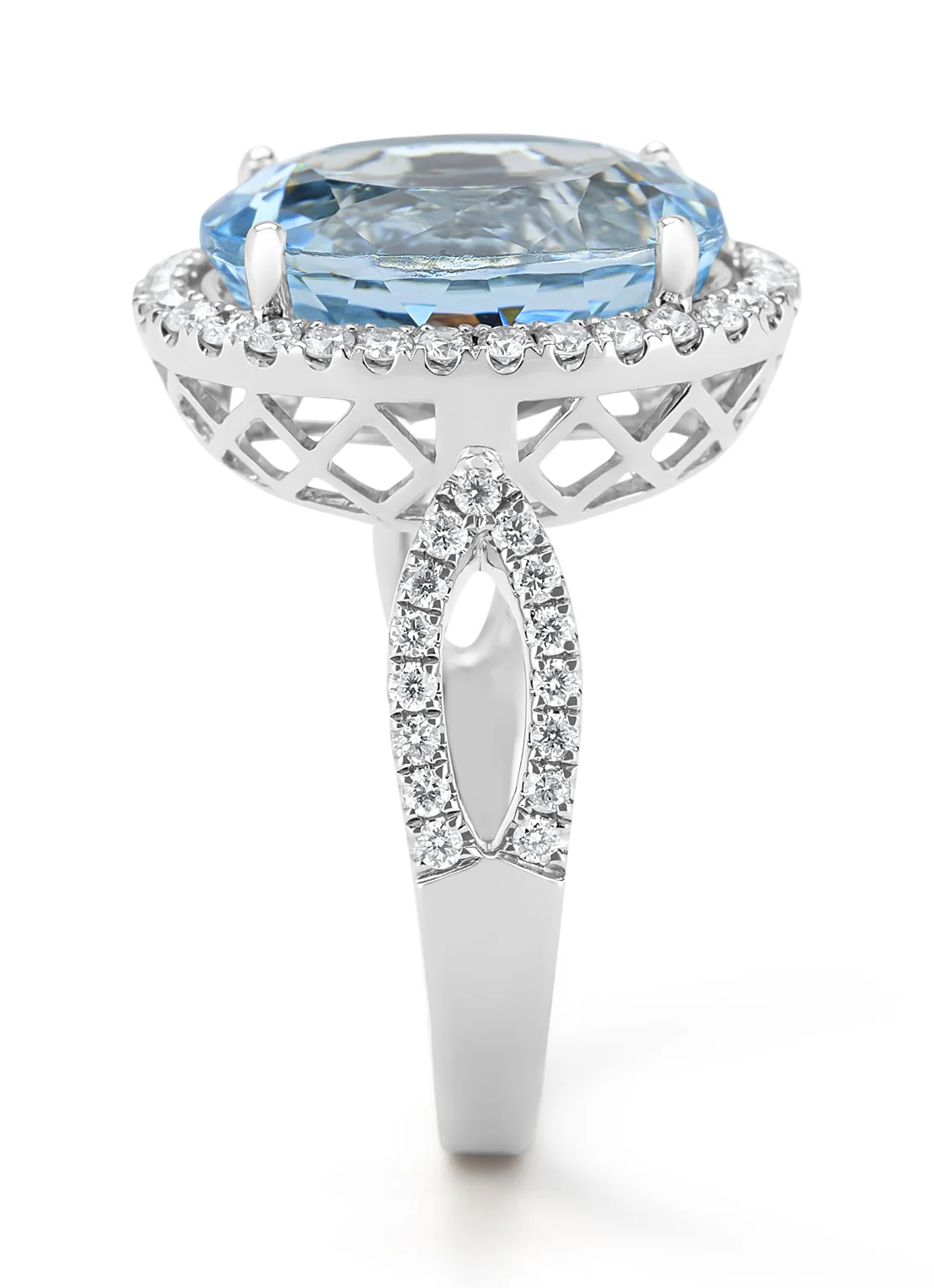 Witgouden ring, 6.86 ct aquamarijn, Gallery - Image 4