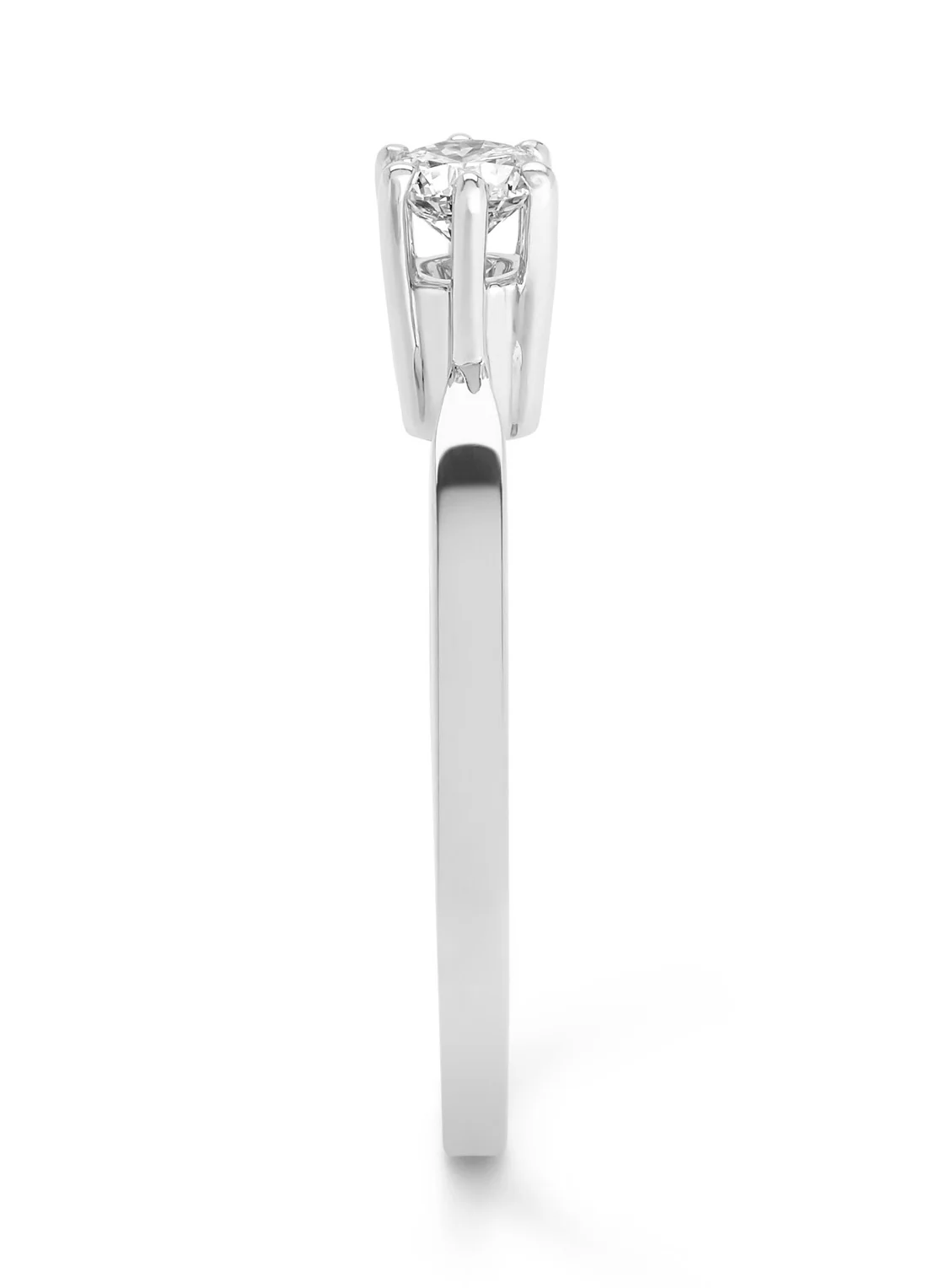 Witgouden solitairring, 0.30 ct diamant, Groeibriljant - Image 5