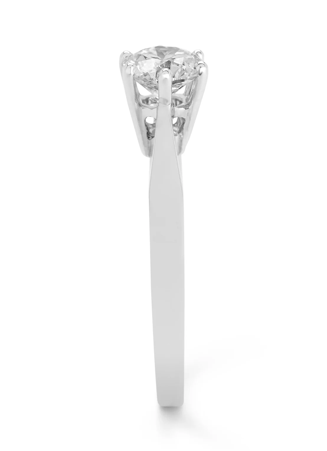 Witgouden solitairring, 0.67 ct diamant, Groeibriljant - Image 4